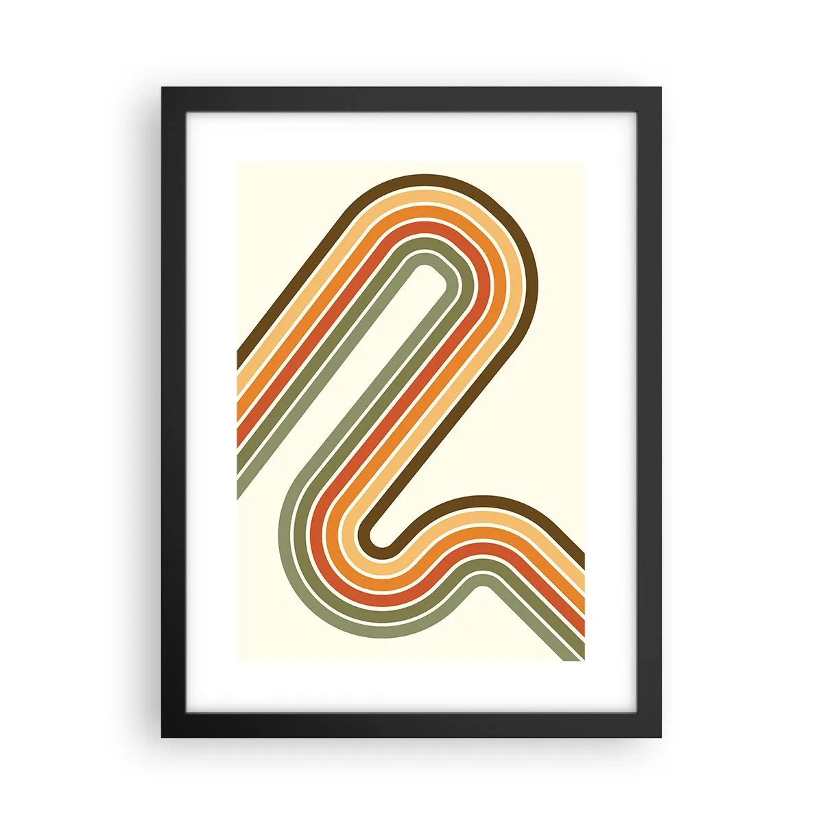 Poster in einem schwarzem Rahmen - Zickzack zum Ziel - 30x40 cm