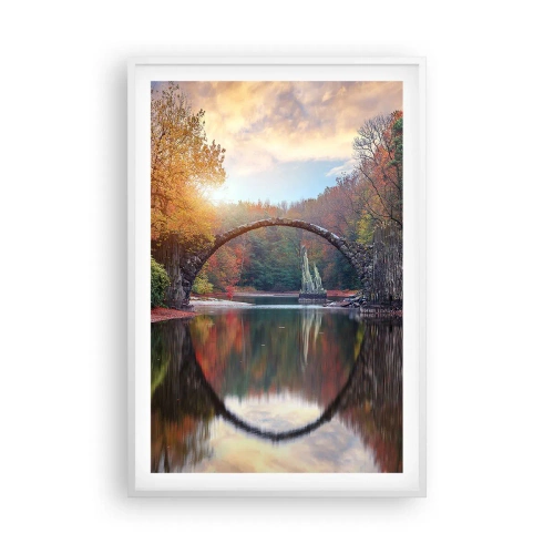 Poster in einem weißen Rahmen - Auf der anderen Seite des Spiegels - 61x91 cm
