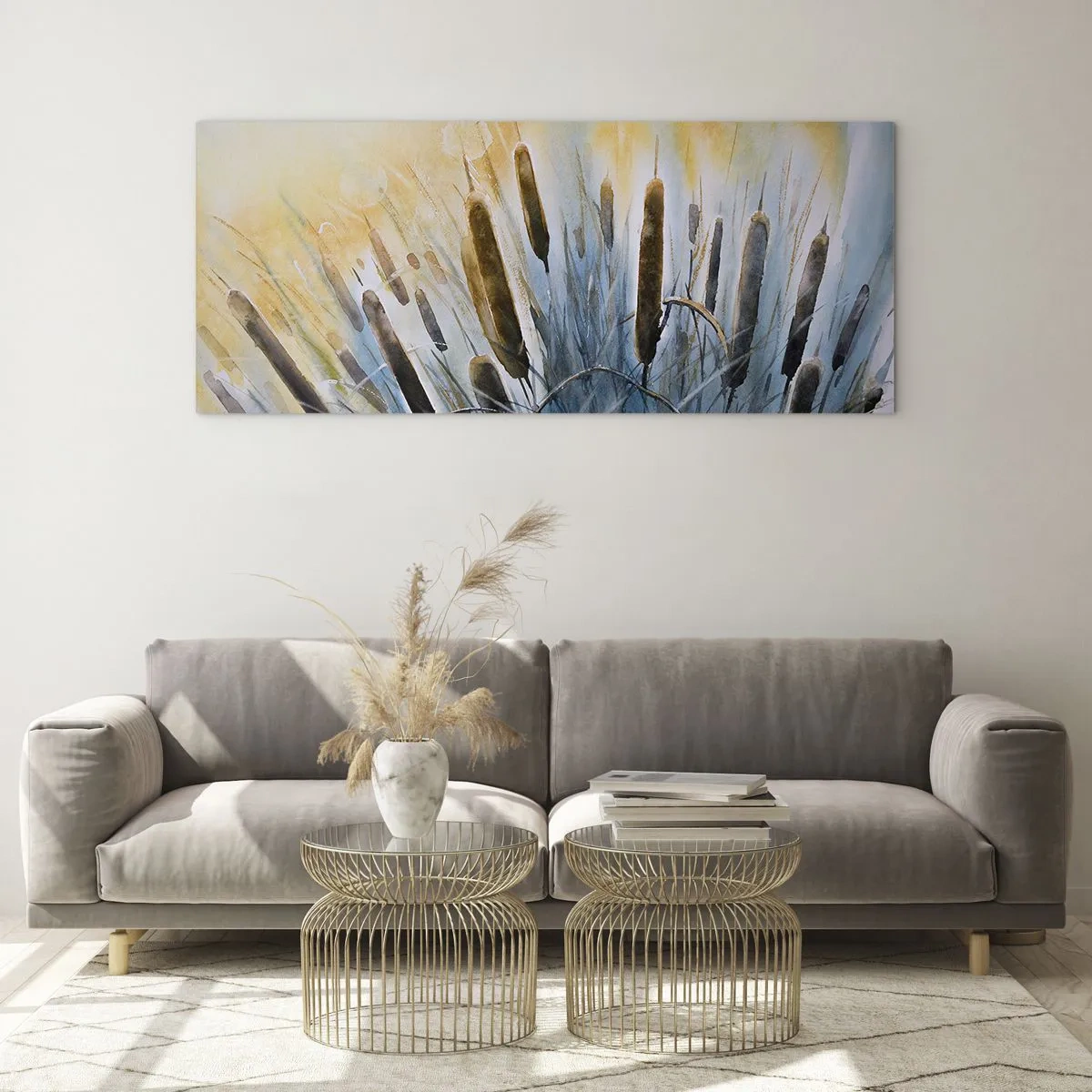Glasbild - Bild auf glas - Die Kälte des Wassers, die Hitze der Sonne - 100x40 cm