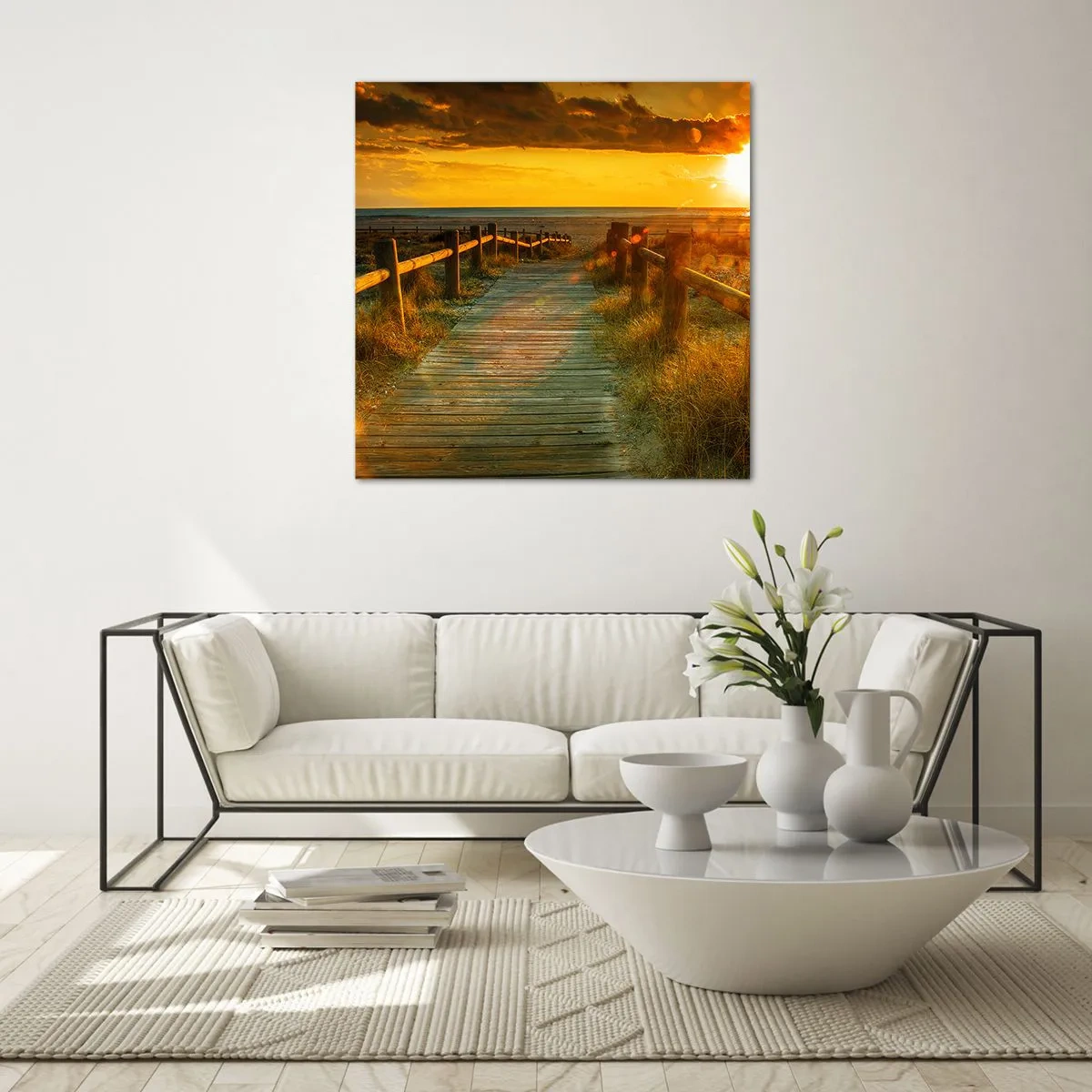 Glasbild - Bild auf glas - In altem Gold gebadet - 50x50 cm