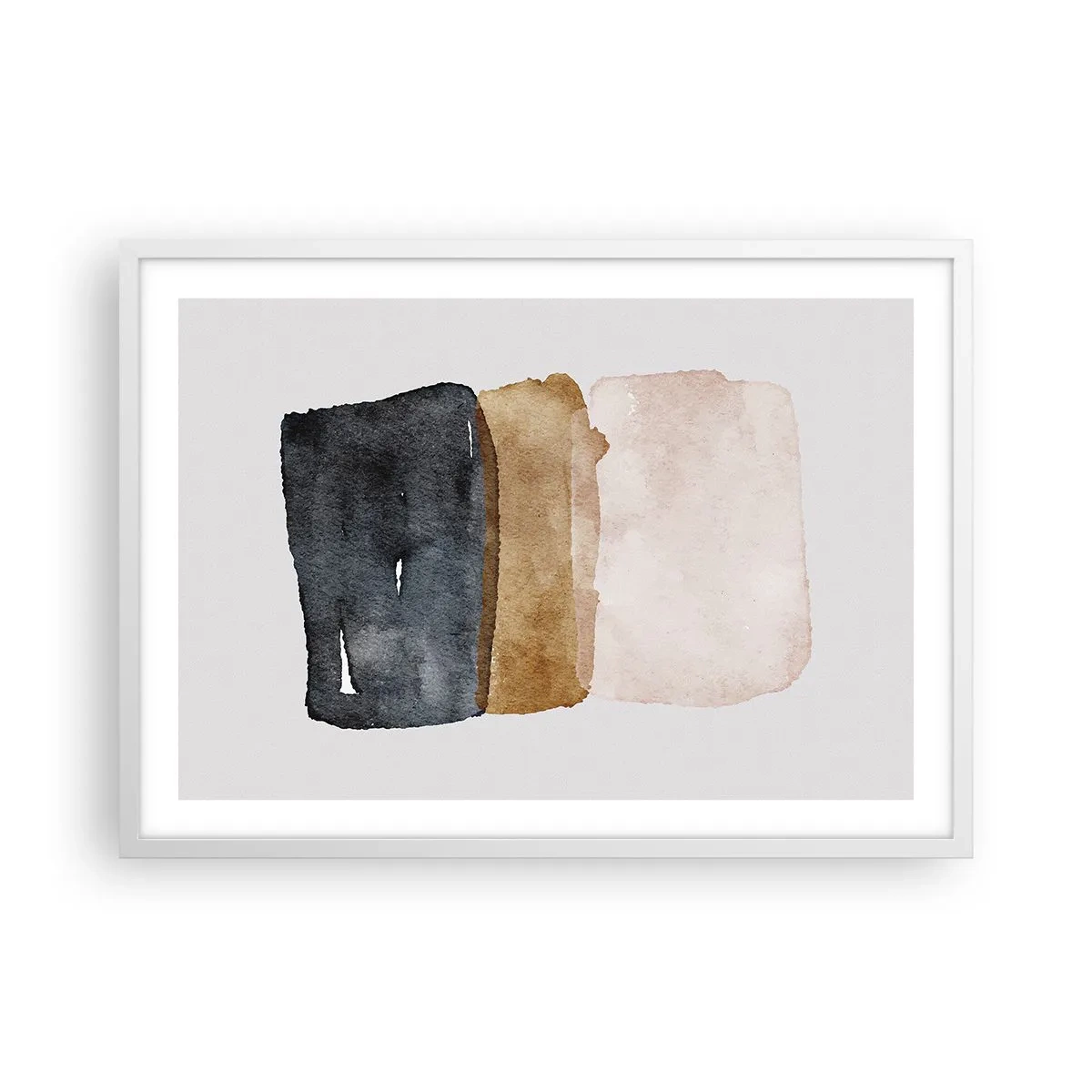 Poster in einem weißen Rahmen - Die Komposition der Farben der Erde - 70x50 cm