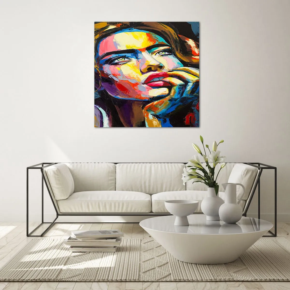 Glasbild - Bild auf glas - Träume fliegen am Himmel wie Vögel - 70x70 cm