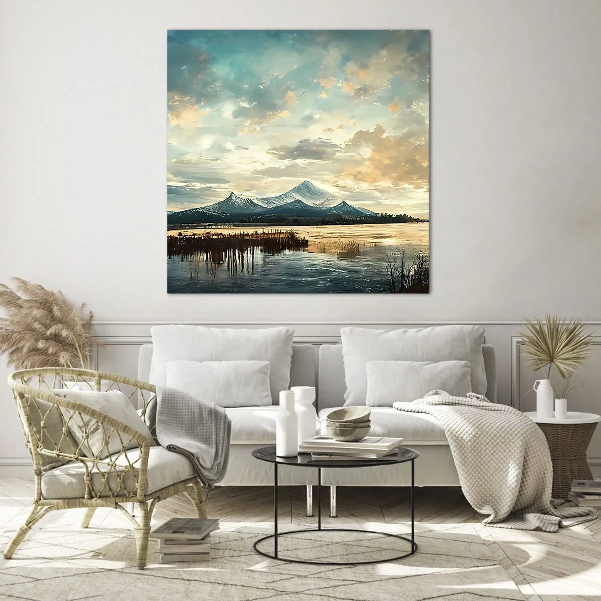 Glasbild - Bild auf glas - Unter dem Schutz des Himmels - 70x70 cm