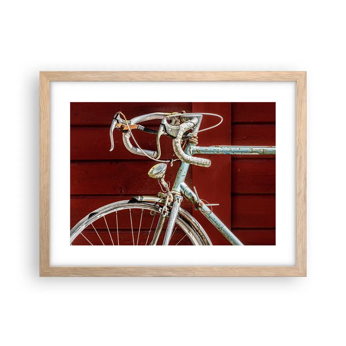 Poster in einem Rahmen aus heller Eiche - Geschaffen um zu siegen - 40x30 cm