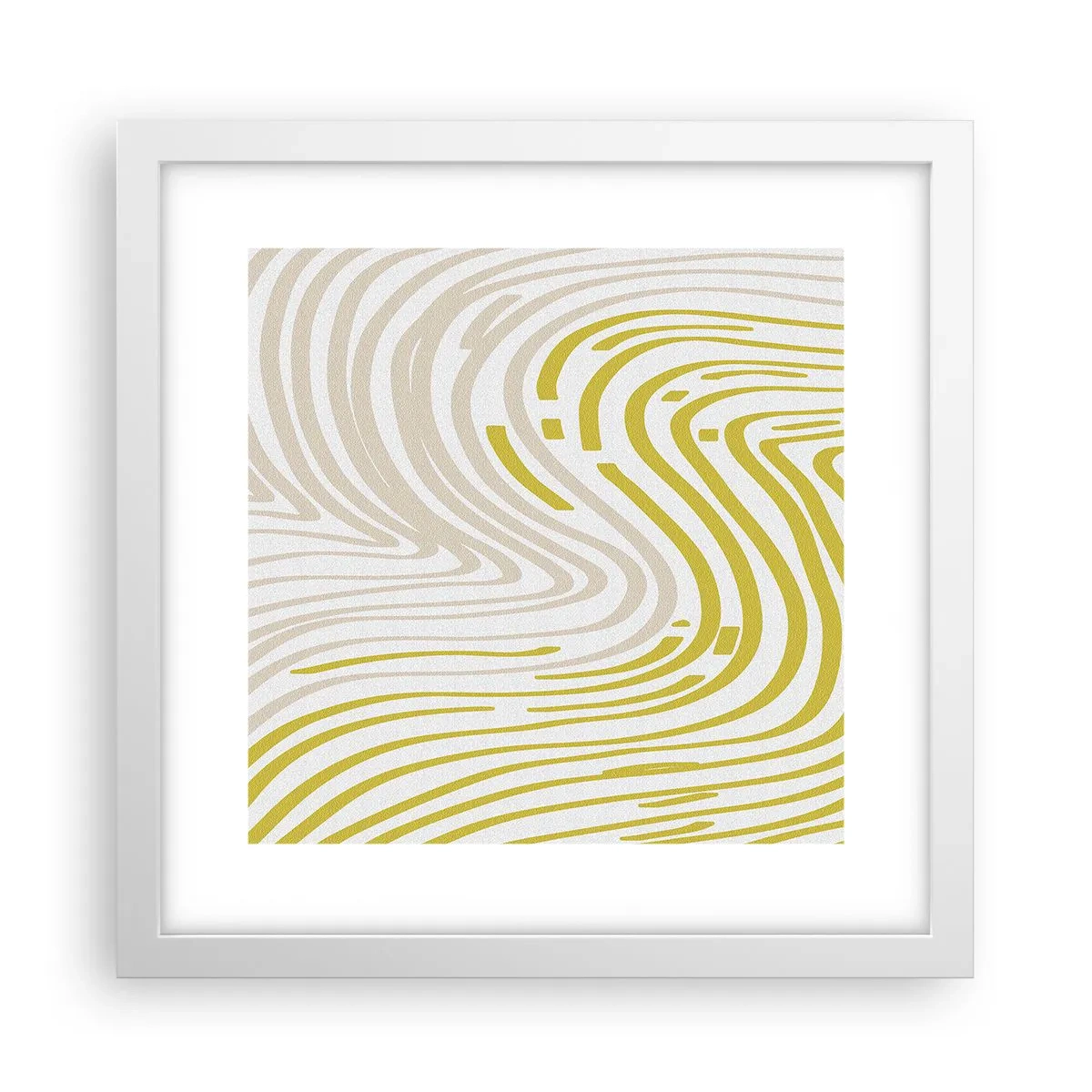 Poster in einem weißen Rahmen - Komposition mit sanfter Biegung - 30x30 cm