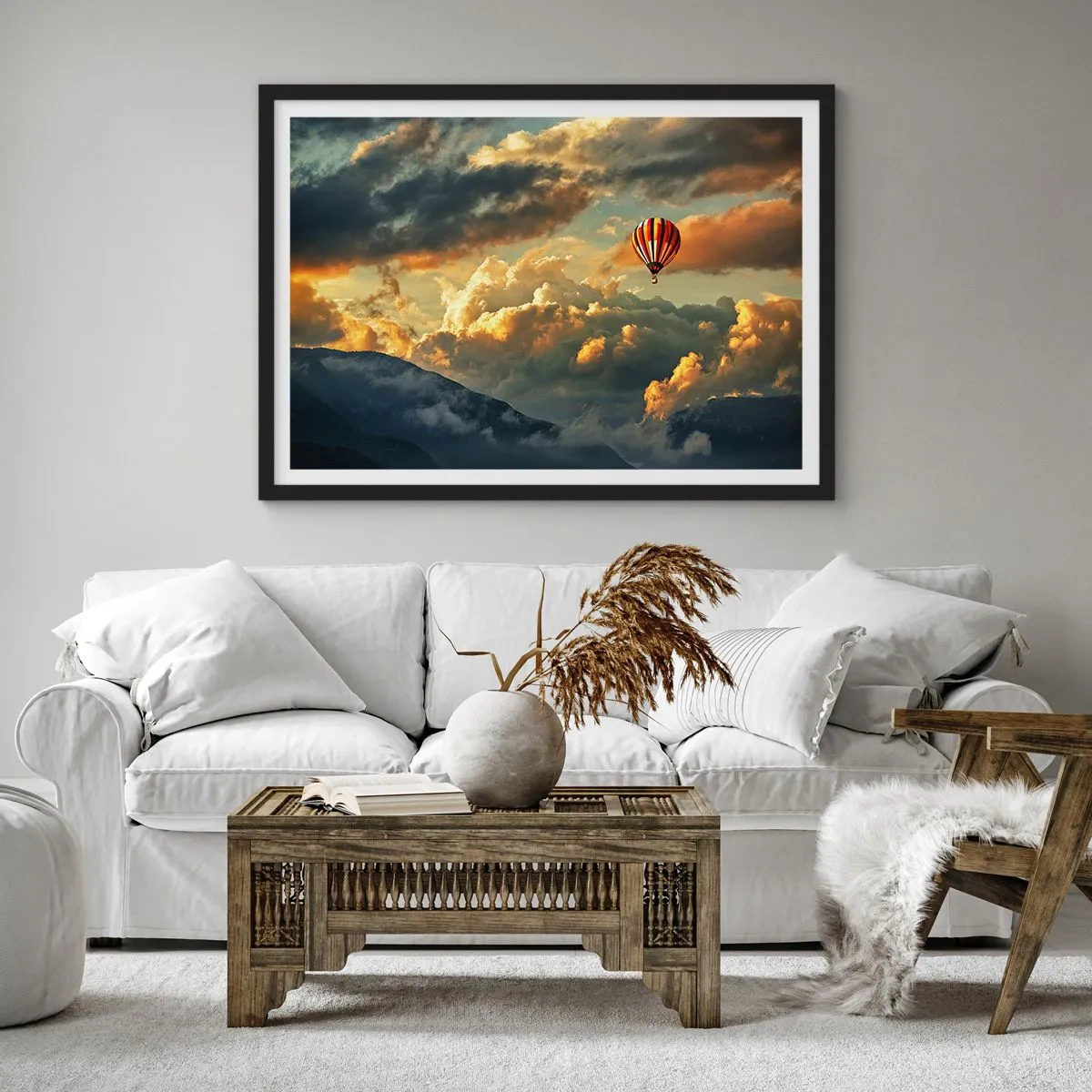 Poster in einem schwarzem Rahmen - Ich fliege, weil ich es will - 40x30 cm