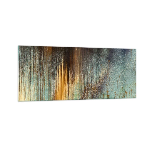 Glasbild - Bild auf glas - Eine nicht zufällige farbenfrohe Komposition - 100x40 cm