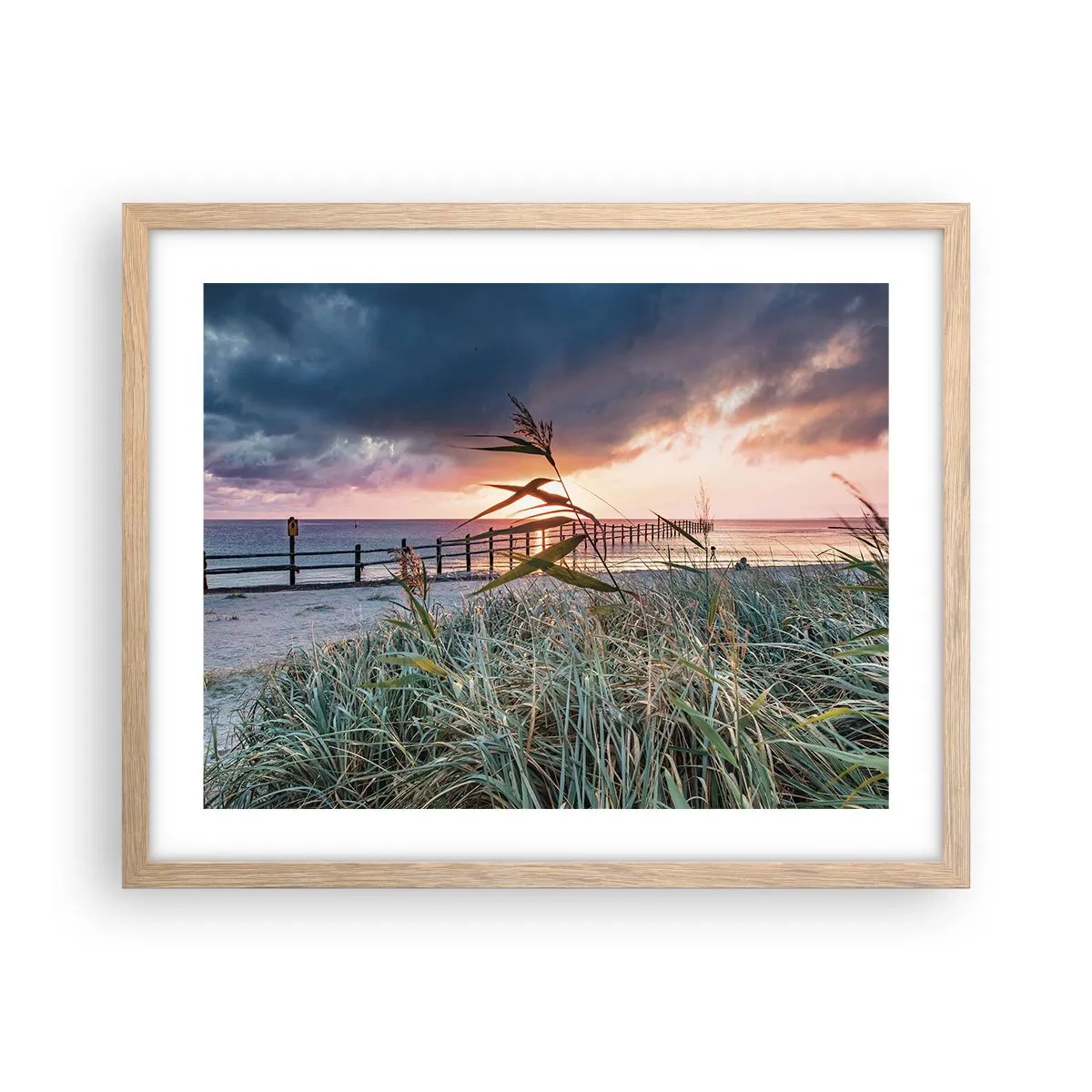Poster in einem Rahmen aus heller Eiche - Es vergeht nicht mit dem Wind - 50x40 cm
