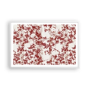 Poster in einem weißen Rahmen - Wie alter Perkal - 91x61 cm