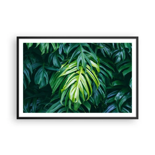 Poster in einem schwarzem Rahmen - Tauchen Sie ein in die Frische - 91x61 cm