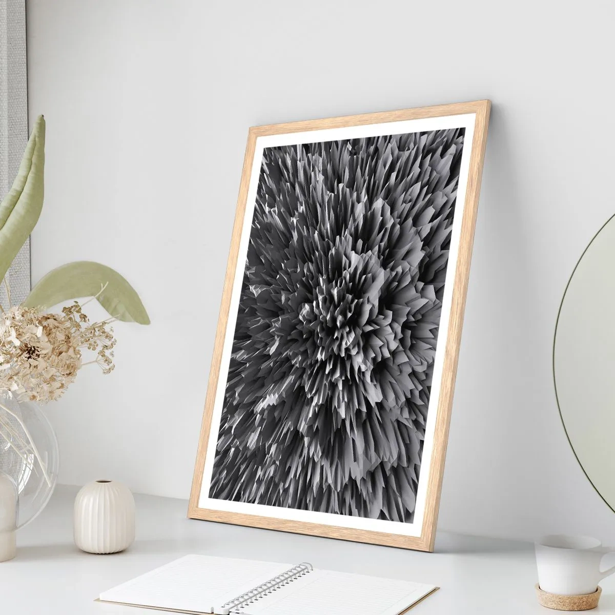 Poster in einem Rahmen aus heller Eiche - Härter kann es nicht werden - 30x40 cm