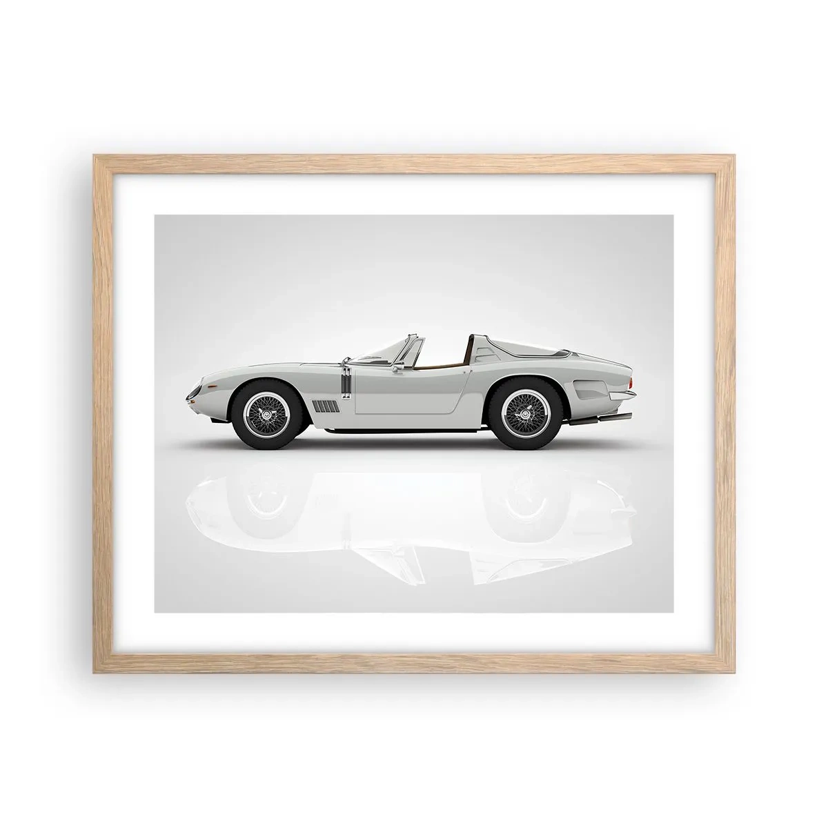 Poster in einem Rahmen aus heller Eiche - Spaß versprochen - 50x40 cm