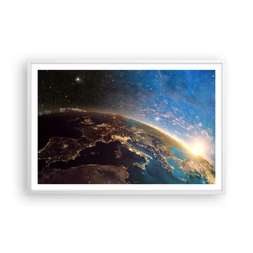 Poster in einem weißen Rahmen - Schauen wir uns aus der Ferne an - 91x61 cm