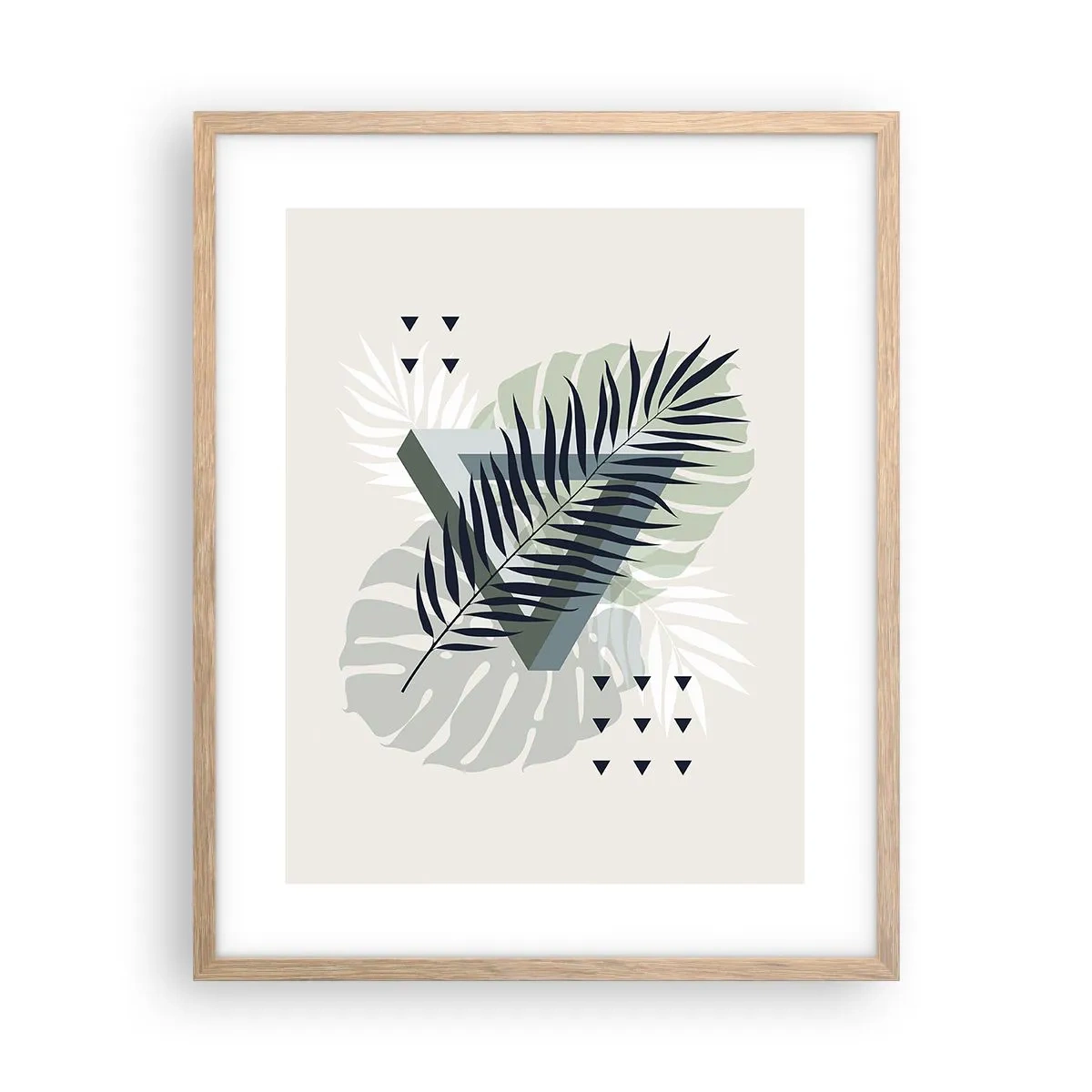 Poster in einem Rahmen aus heller Eiche - Natur und Geometrie – zwei Ordnungen? - 40x50 cm