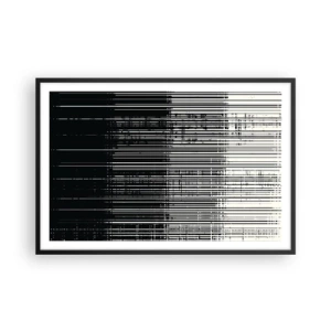 Poster in einem schwarzem Rahmen - Wellen und Vibrationen - 91x61 cm