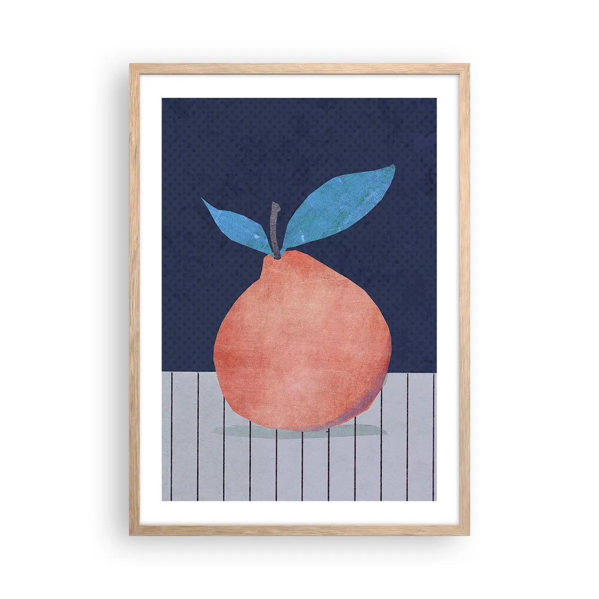 Poster in einem Rahmen aus heller Eiche - Konvexität und Ebene - 50x70 cm