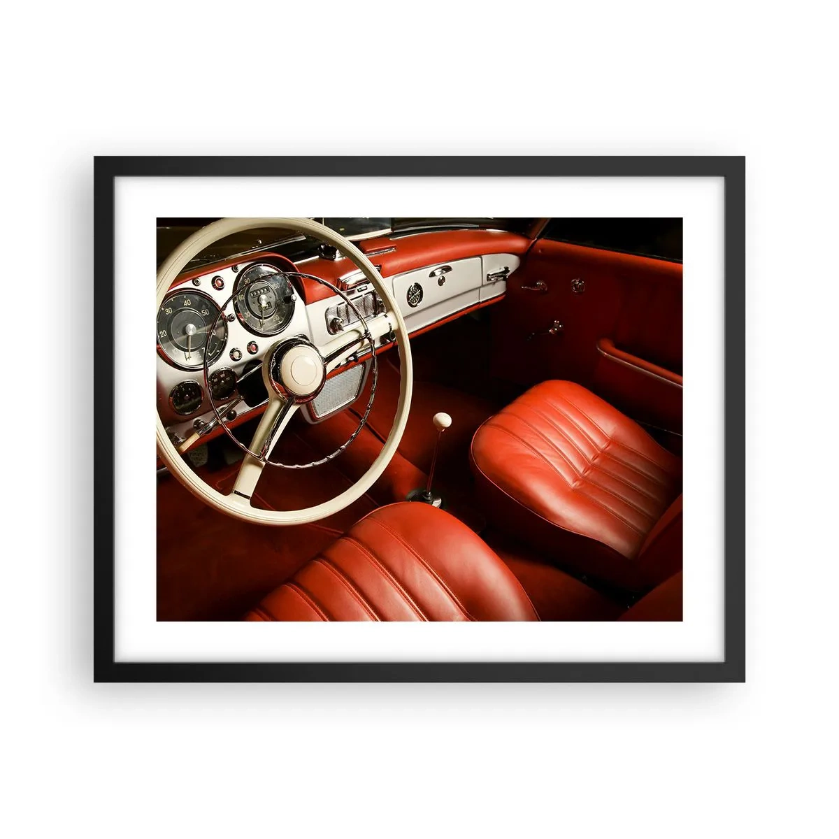 Poster in einem schwarzem Rahmen - Luxus im Vintagestil - 50x40 cm