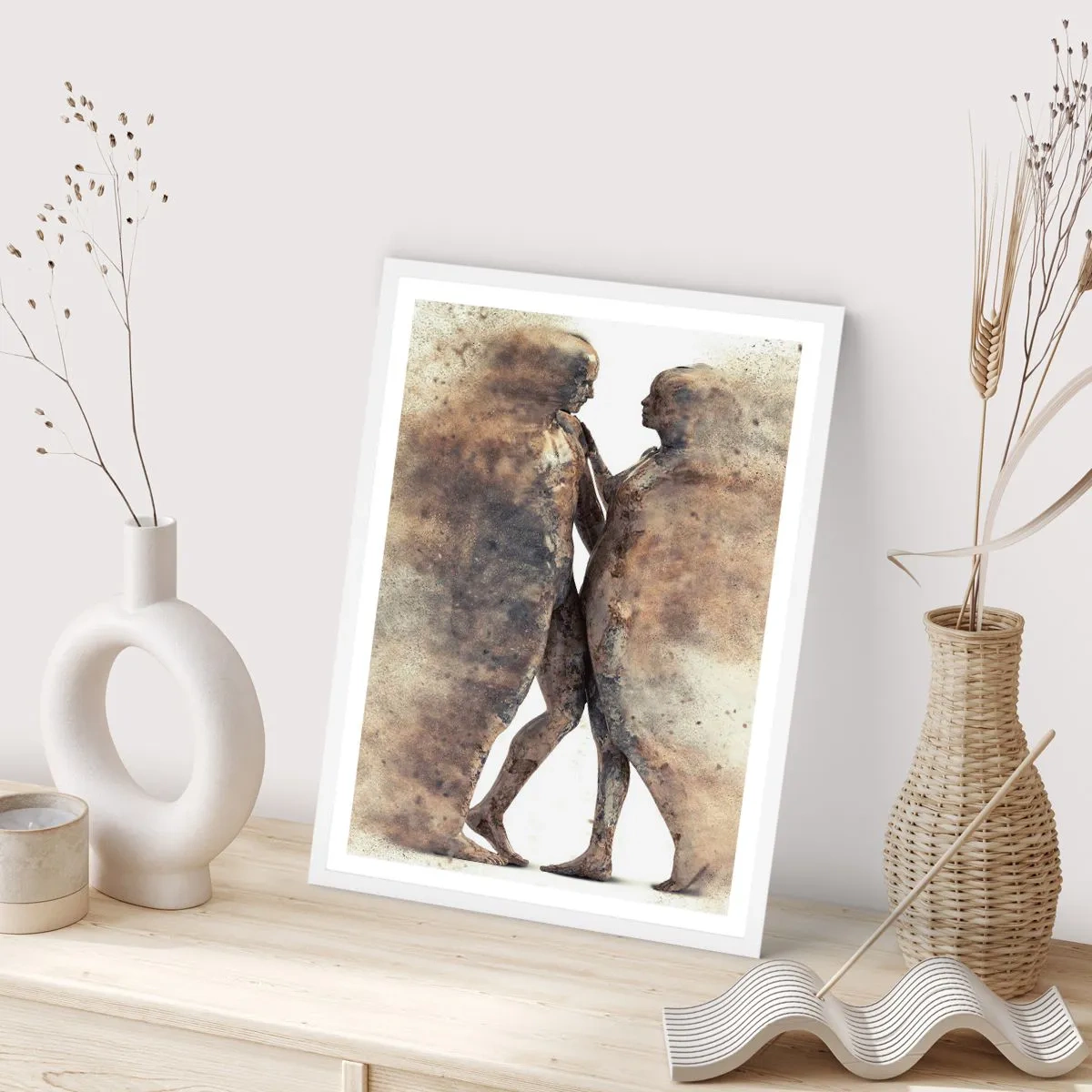 Poster in einem weißen Rahmen - Sie erhoben sich aus dem Staub, um zu lieben - 70x100 cm