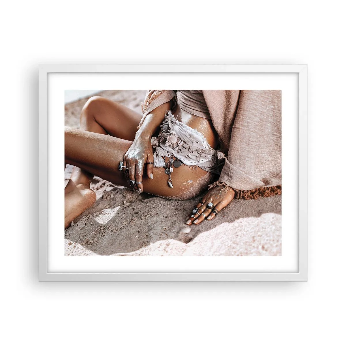 Poster in einem weißen Rahmen - Von den Wellen geworfen? - 50x40 cm