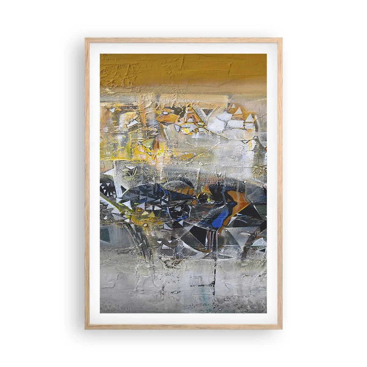 Poster in einem Rahmen aus heller Eiche - Alles wird gut - 61x91 cm