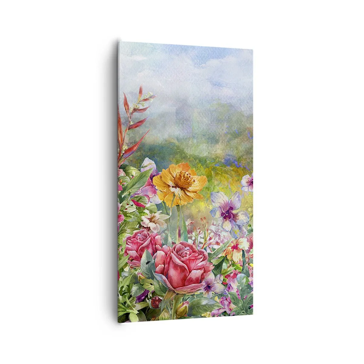 Bild auf Leinwand - Leinwandbild - Ein Garten, der verrückt geworden ist - 65x120 cm