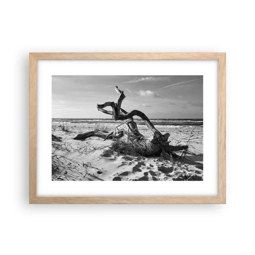 Poster in einem Rahmen aus heller Eiche - Meeresskulptur - 40x30 cm