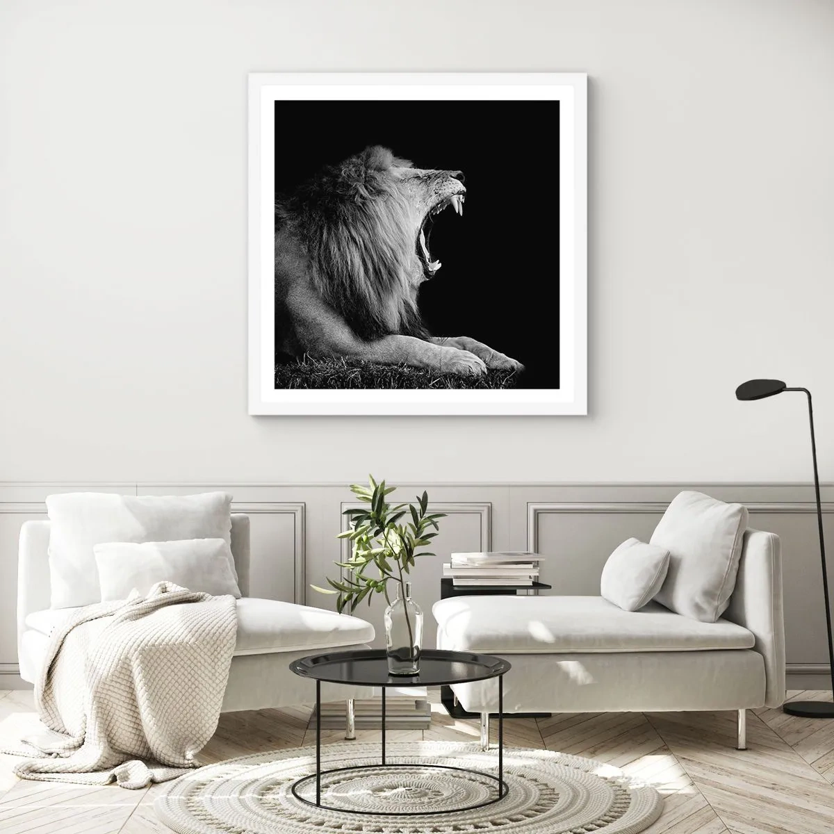 Poster in einem weißen Rahmen - Ohne Zweifel - 50x50 cm