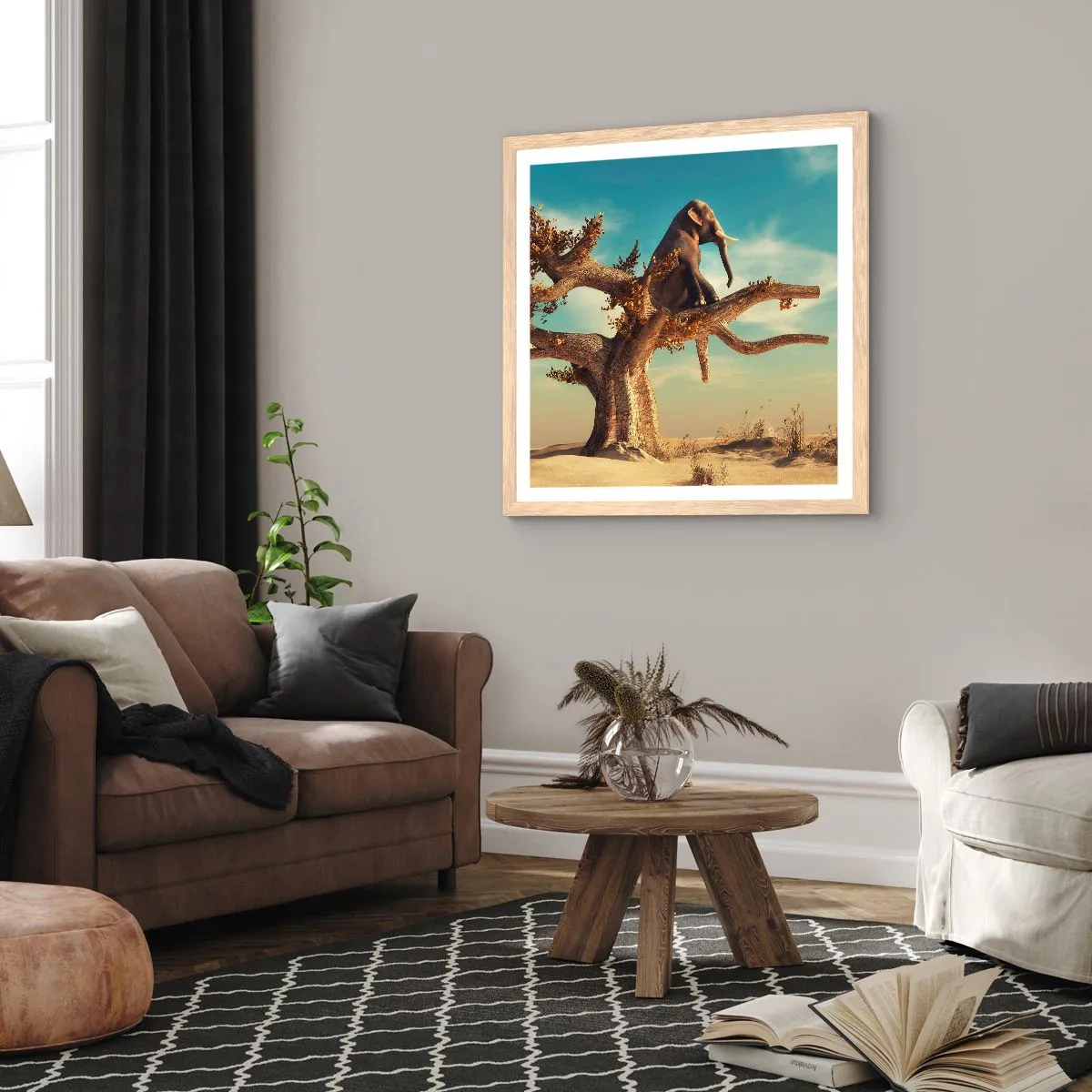 Poster in einem Rahmen aus heller Eiche - Ein neuer Standpunkt - 30x30 cm