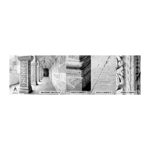 Fototapeten Muster Premium Canvas - Und wo geht’s hin...? - Die Architektur, Stück, Schwarz und weiß - 100x30 cm