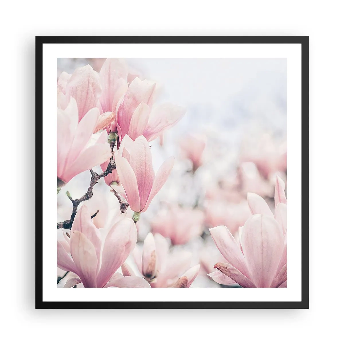 Poster in einem schwarzem Rahmen - Das Ideal der Subtilität - 60x60 cm