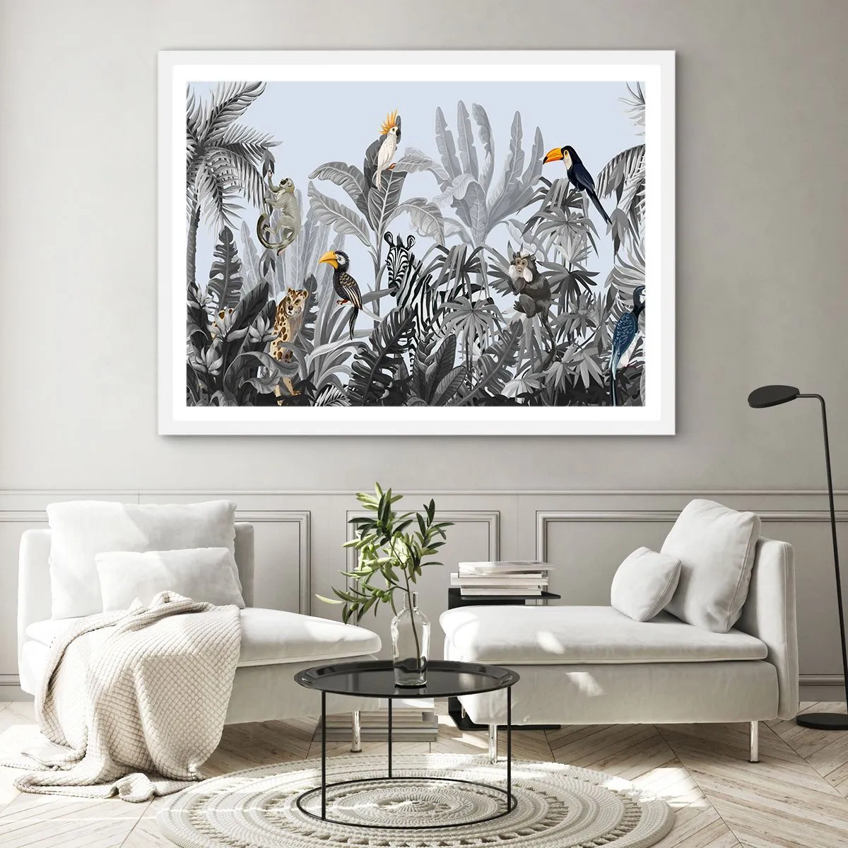 Poster in einem weißen Rahmen - Afrikanisches Märchen - 50x40 cm