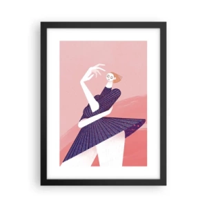 Poster in einem schwarzem Rahmen - Jeder Schritt ist ein Tanzgürtel - 30x40 cm