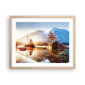 Poster in einem Rahmen aus heller Eiche - Natur in neuem Licht - 50x40 cm