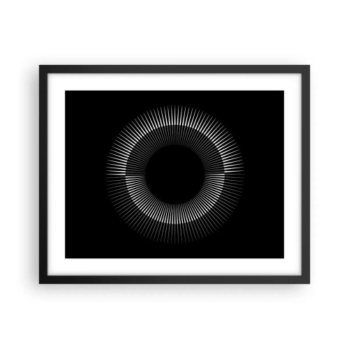 Poster in einem schwarzem Rahmen - Schwarze Sonne - 50x40 cm