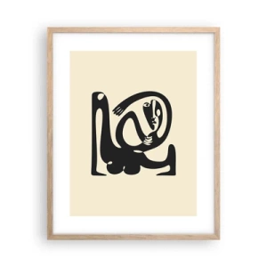 Poster in einem Rahmen aus heller Eiche - Fast wie Picasso - 40x50 cm