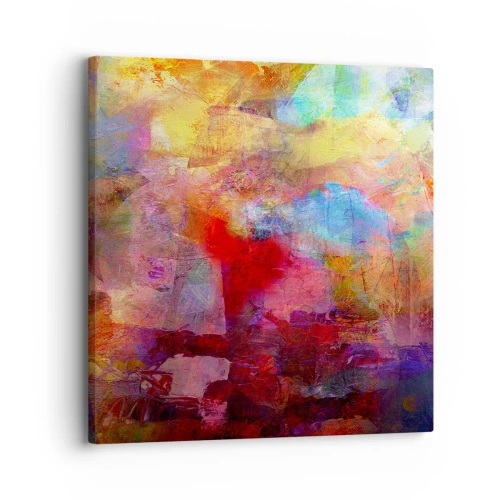 Bild auf Leinwand - Leinwandbild - Schau in den Regenbogen - 30x30 cm