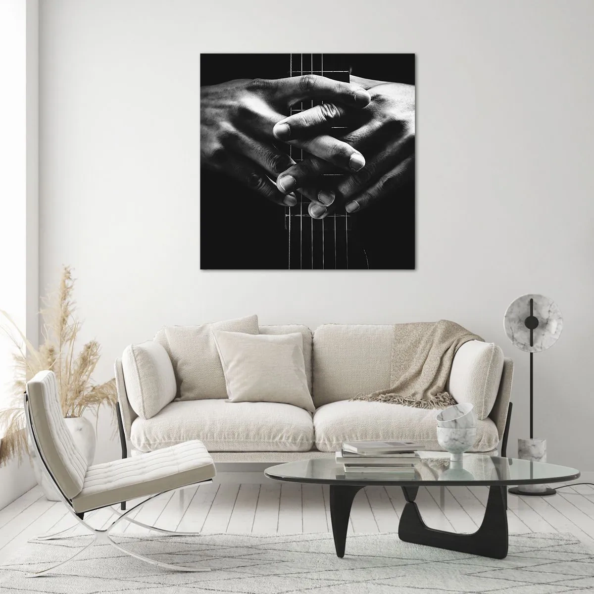 Glasbild - Bild auf glas - Gebet des Künstlers - 60x60 cm