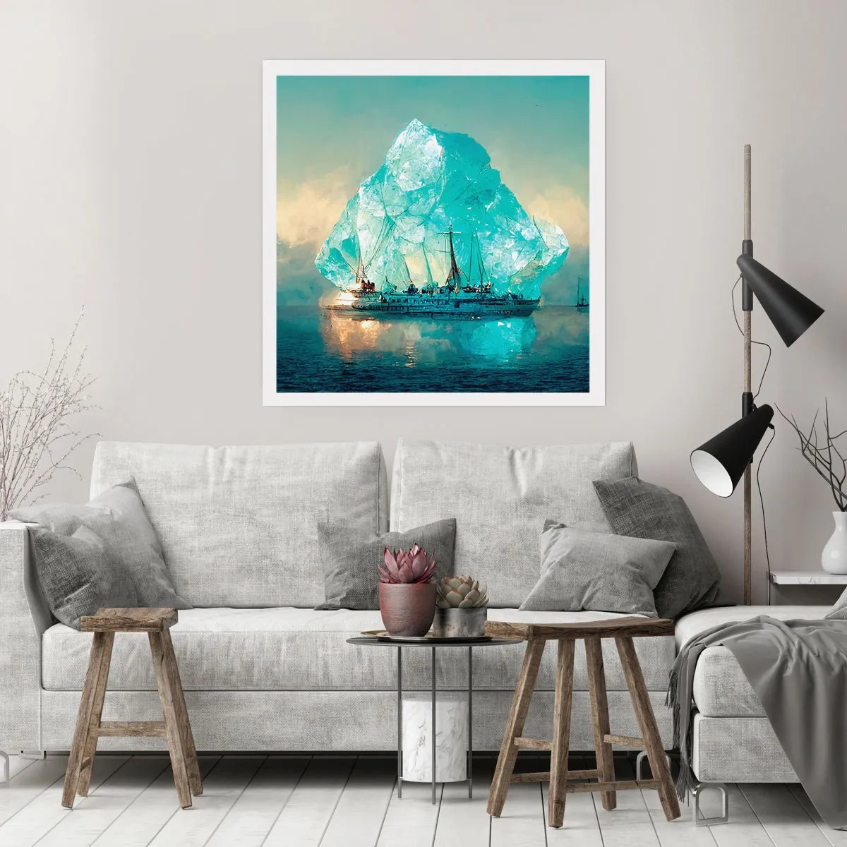 Poster - Arktischer Diamant - 60x60 cm