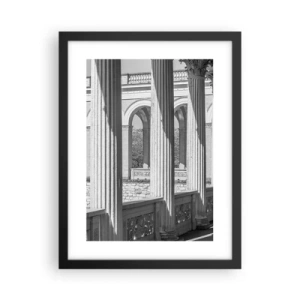Poster in einem schwarzem Rahmen - Sonnige Arkade - 30x40 cm