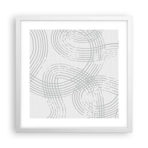 Poster in einem weißen Rahmen - Es gibt keinen einfachen Weg - 40x40 cm