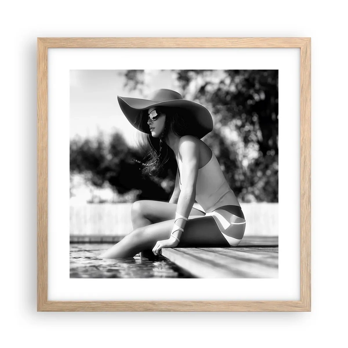 Poster in einem Rahmen aus heller Eiche - Sommertraum - 40x40 cm