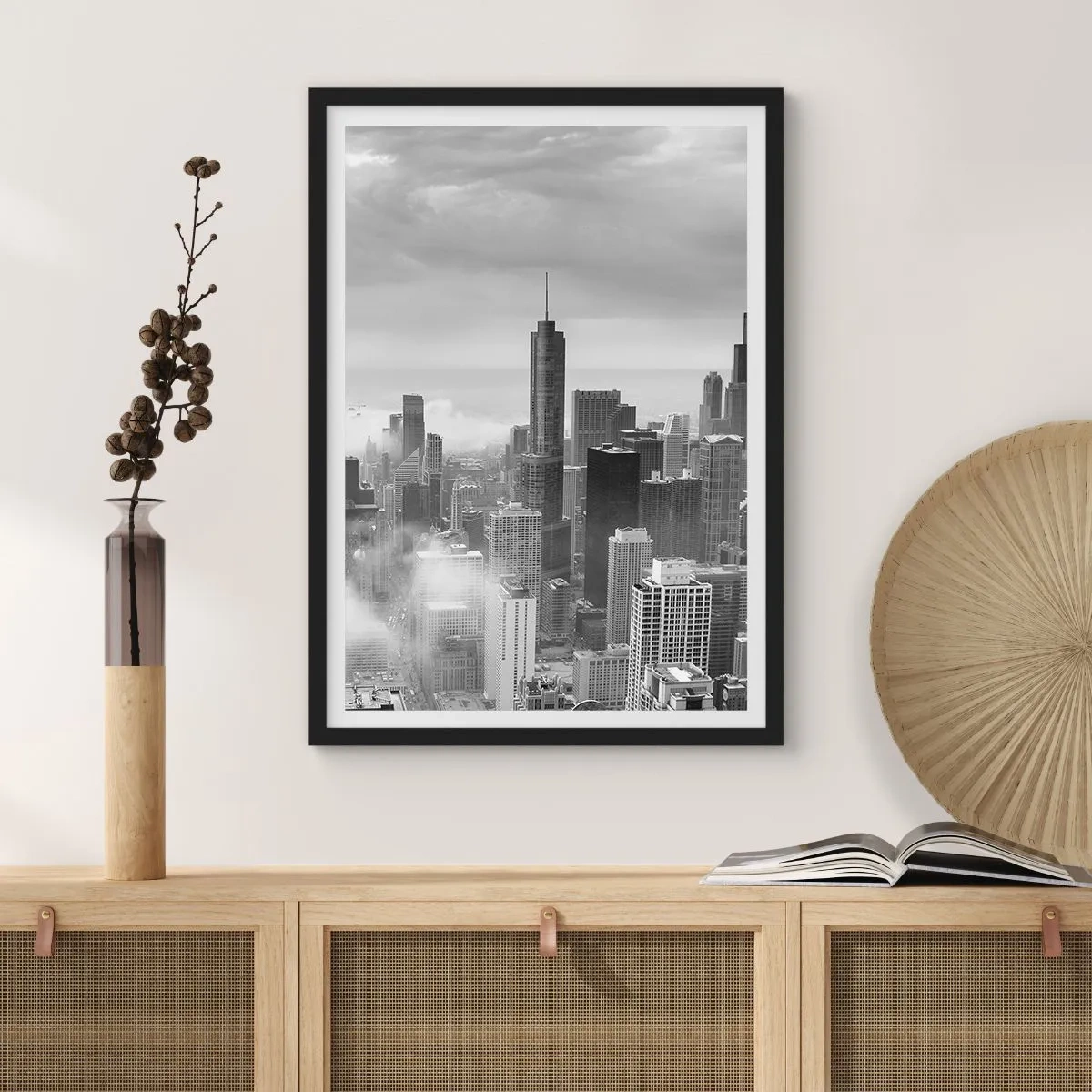Poster in einem schwarzem Rahmen - Amerikanische Landschaft - 61x91 cm