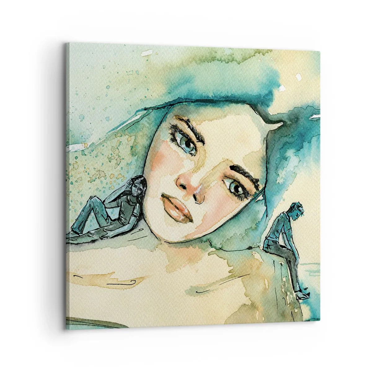 Bild auf Leinwand - Leinwandbild - Bin ich blau? - 60x60 cm