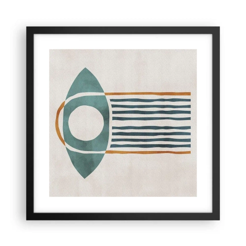 Poster in einem schwarzem Rahmen - Zeichen und Rituale - 40x40 cm