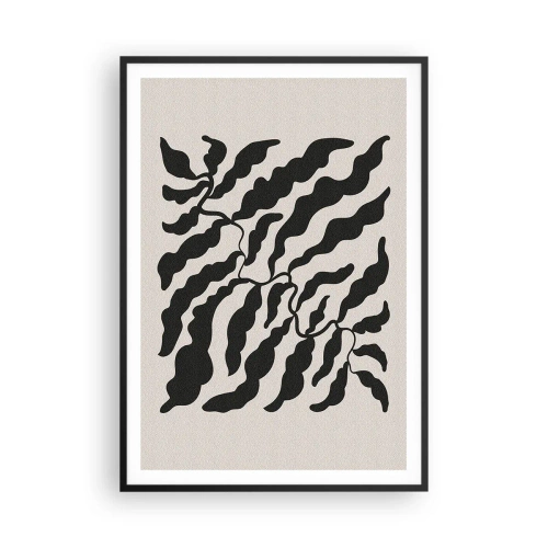 Poster in einem schwarzem Rahmen - Natur des Quadrats - 70x100 cm