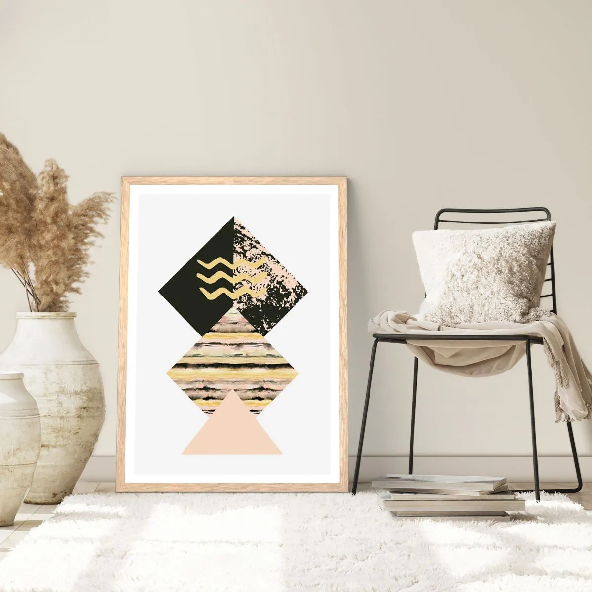 Poster in einem Rahmen aus heller Eiche - Es ist nicht so einfach - 50x70 cm