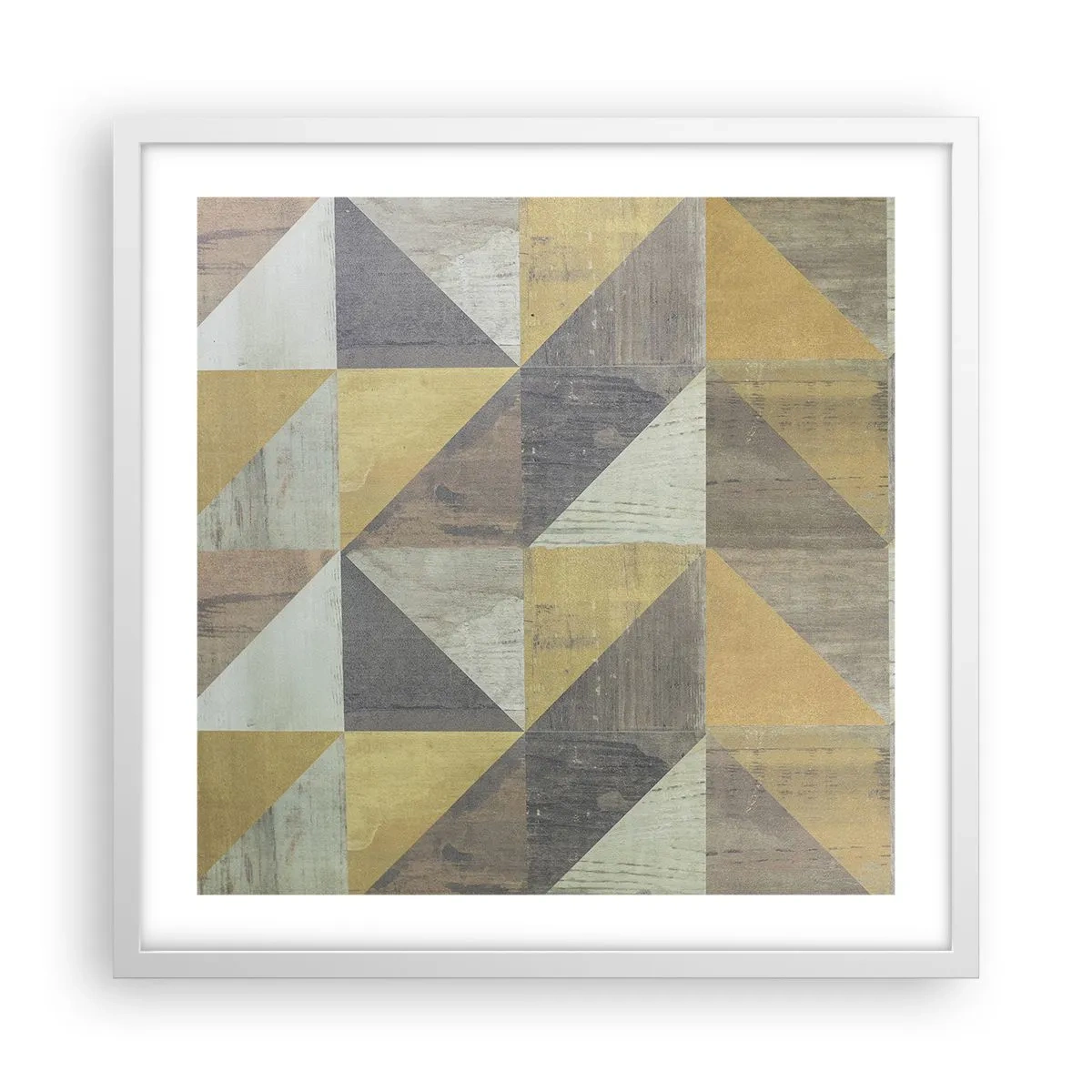 Poster in einem weißen Rahmen - Am Winkel des Dreiecks - 50x50 cm