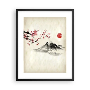 Poster in einem schwarzem Rahmen - Liebe Japan - 40x50 cm