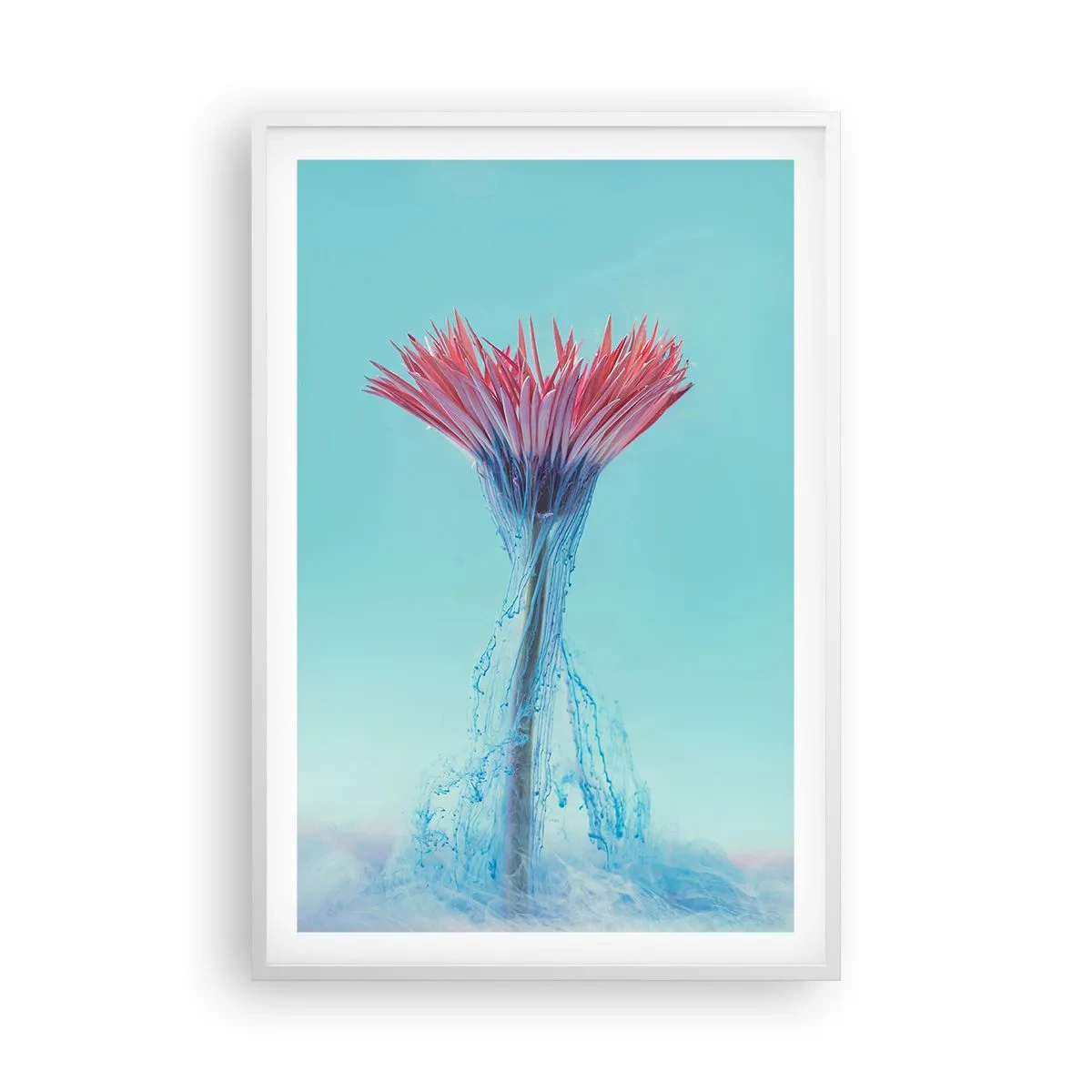 Poster in einem weißen Rahmen - In einer belebenden Umarmung - 61x91 cm
