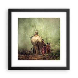 Poster in einem schwarzem Rahmen - Neues Dschungelbuch - 30x30 cm